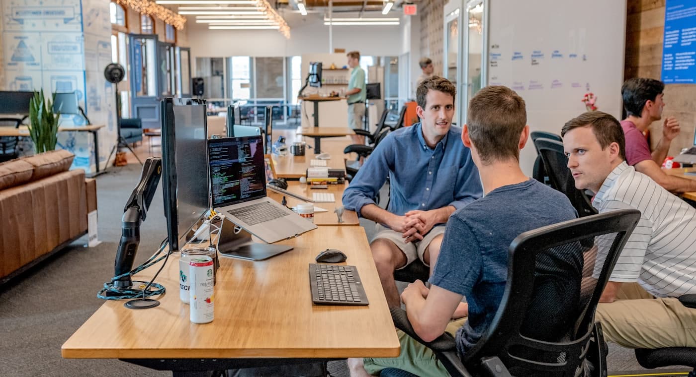 A professional reviewing portfolio data